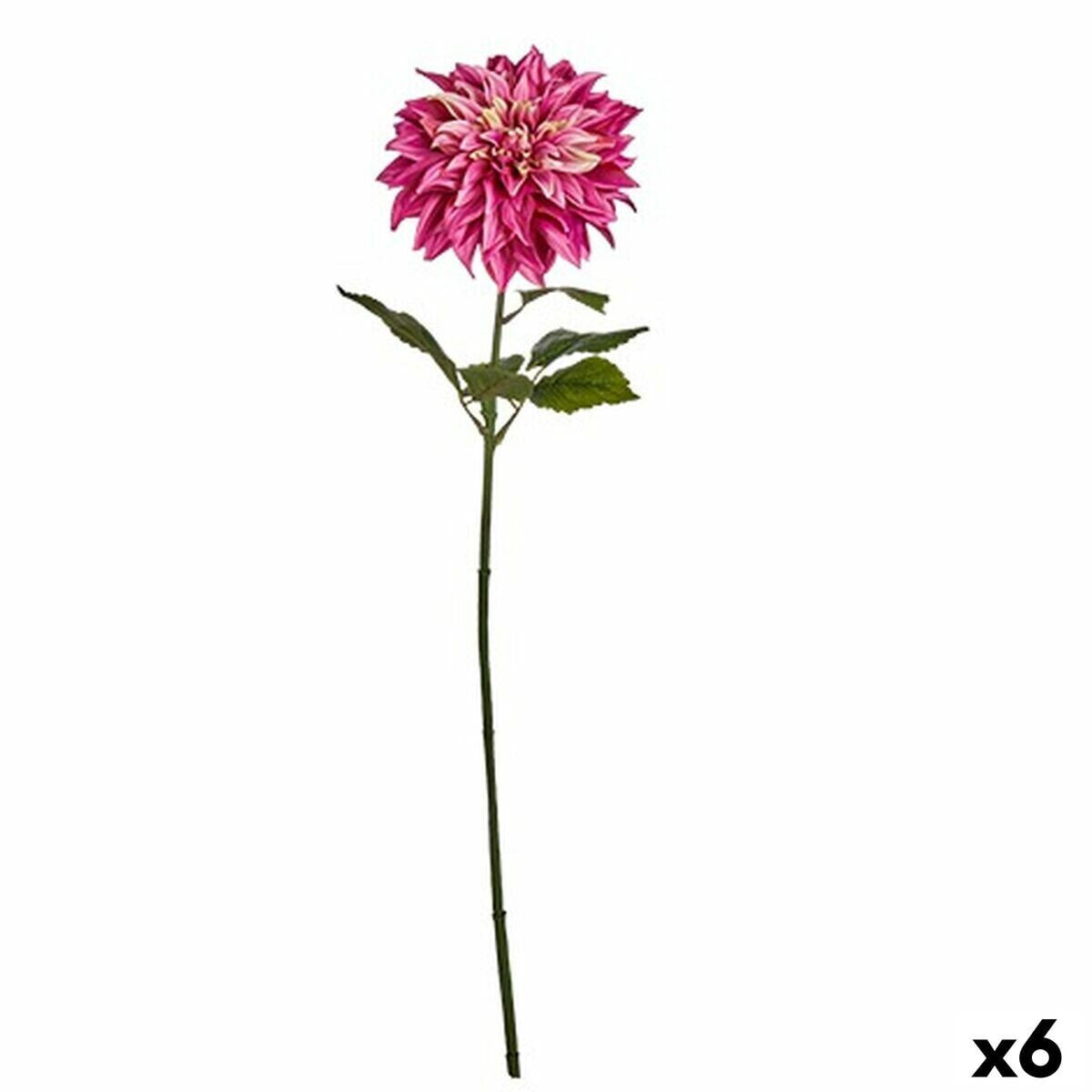 Decorative Flower Dahlia Fuchsia 16 x 74 x 16 cm (6 Units)