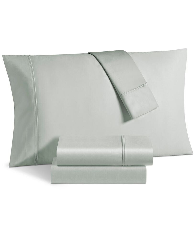Fairfield Square Collection 1000 Thread Count Solid Sateen 6 Pc. Sheet Set, Queen, Created for Macy's