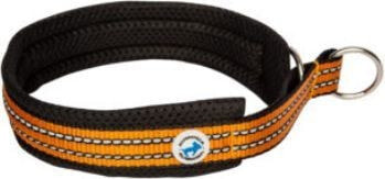 All For Dogs Orange half-clamp dog collar, size 35