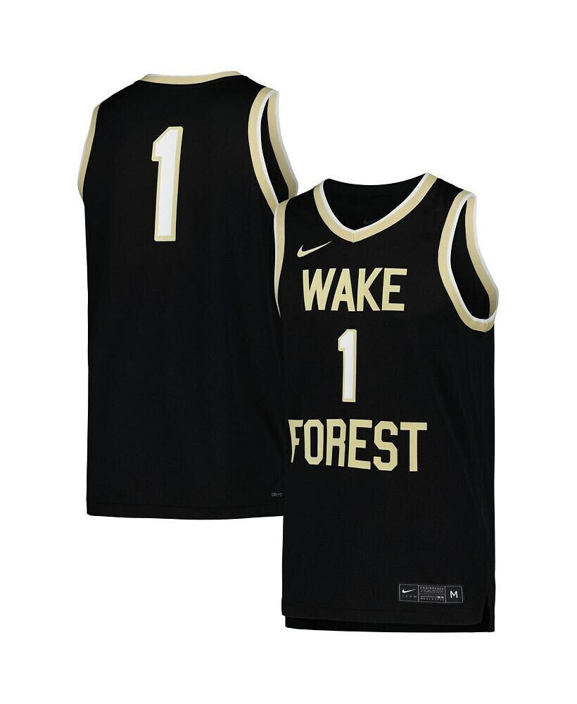 Nike men's Black Wake Forest Demon Deacons Replica Basketball Jersey