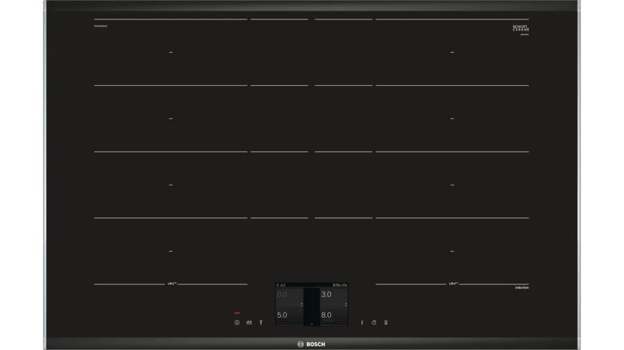 Bosch Serie 8 PXY875KW1E - Black - Built-in - Zone induction hob - Glass-ceramic - 4 zone(s) - 4 zone(s)