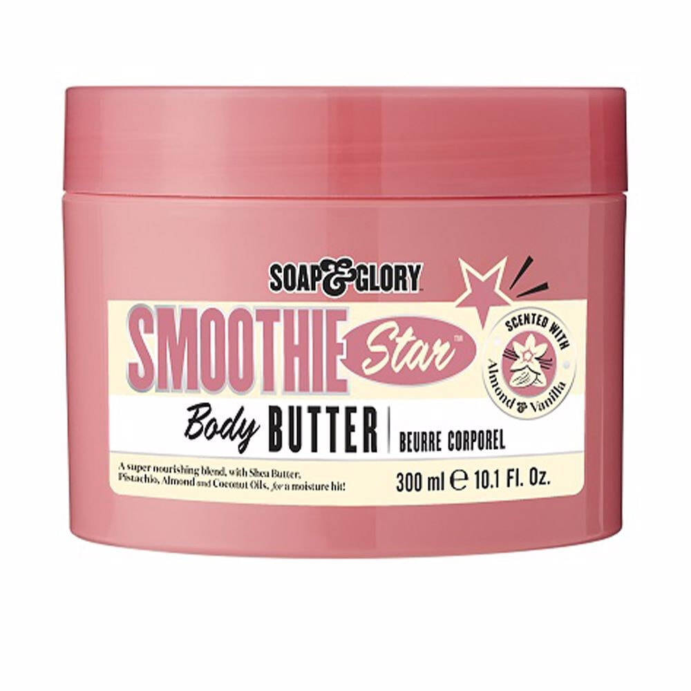 Soap & Glory Smoothie Star Body Butter Увлажняющее крем-масло для тела на основе натуральных масел с ароматом ванили и миндаля 300 мл