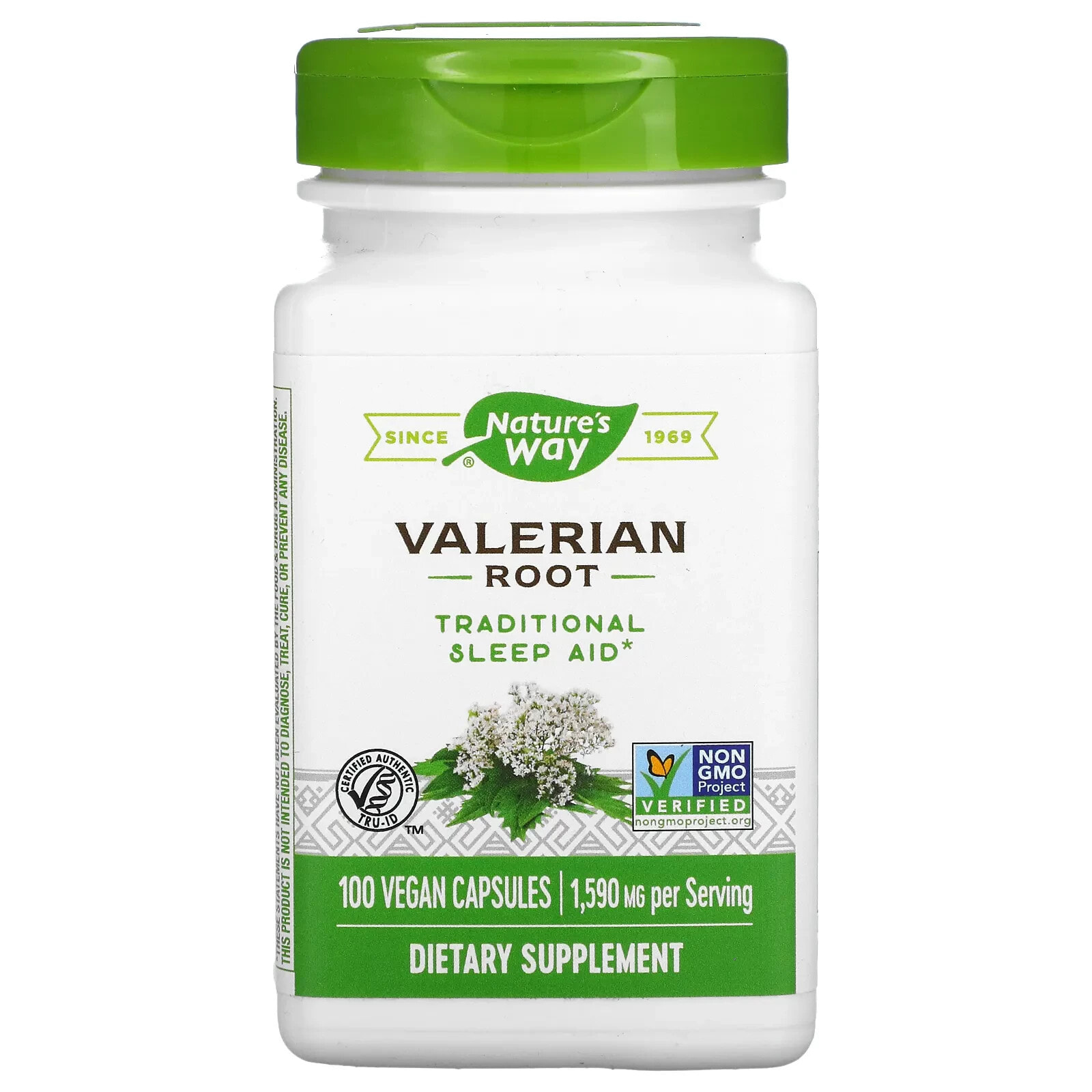 Valerian Root, 1,590 mg, 100 Vegan Capsules