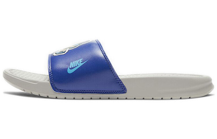 Nike Benassi JDI Print 卡通 休闲拖鞋 白蓝 / Сланцы Nike Benassi JDI 631261-038