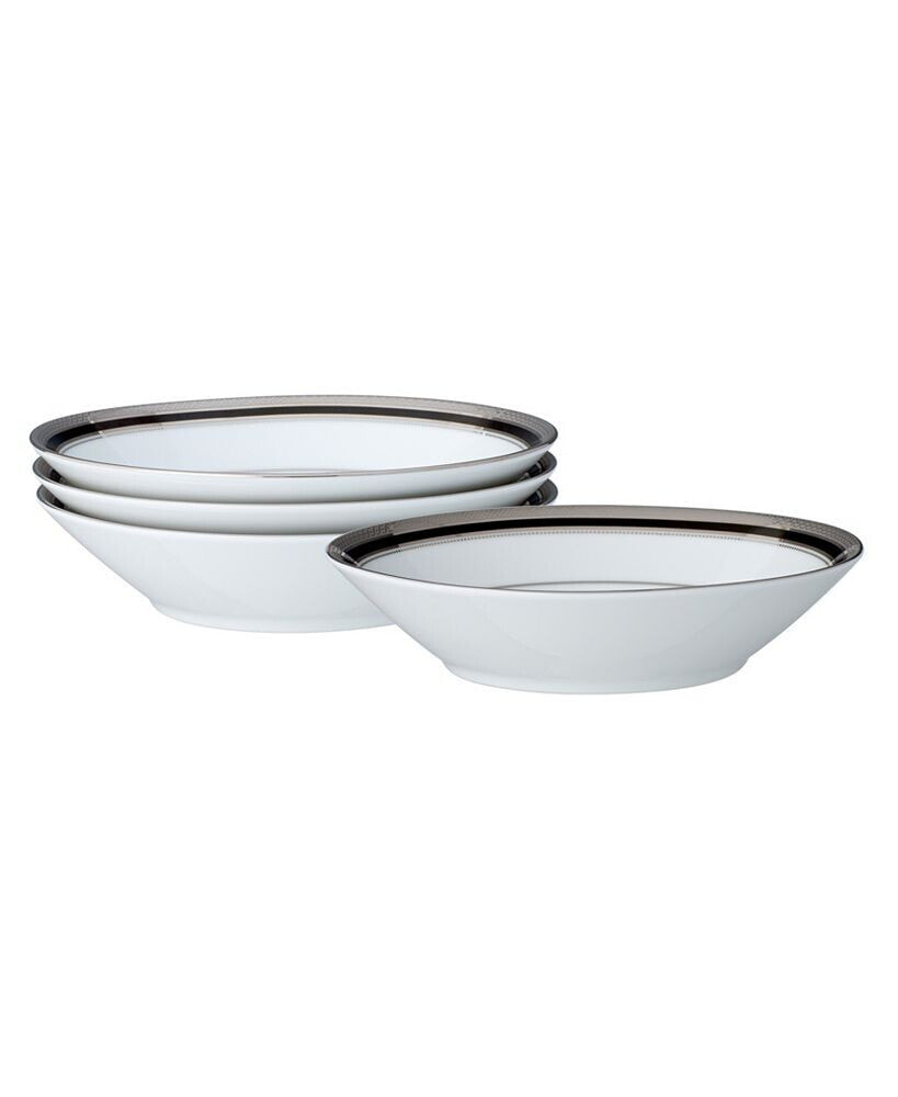 Noritake austin Platinum Set of 4 Fruit Bowls, Service For 4
