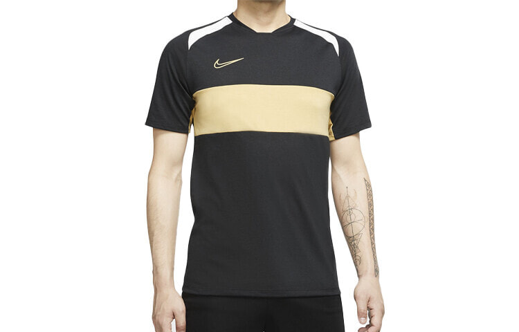 Nike DRI-FIT ACADEMY足球速干短袖T恤 男款 黑白金 / Тренировочная одежда Nike DRI-FIT ACADEMYT BQ7353-010