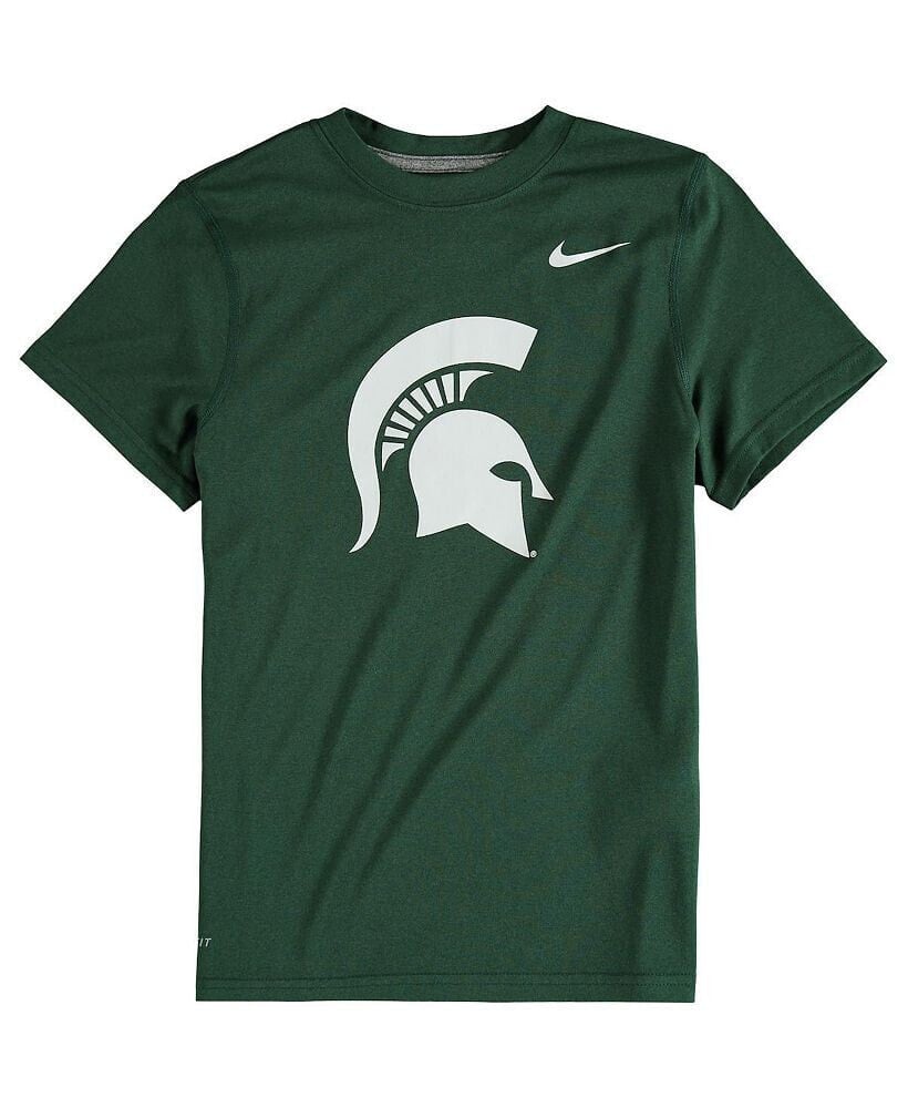 Nike big Boys Hunter Green Michigan State Spartans Logo Legend Dri-FIT T-shirt