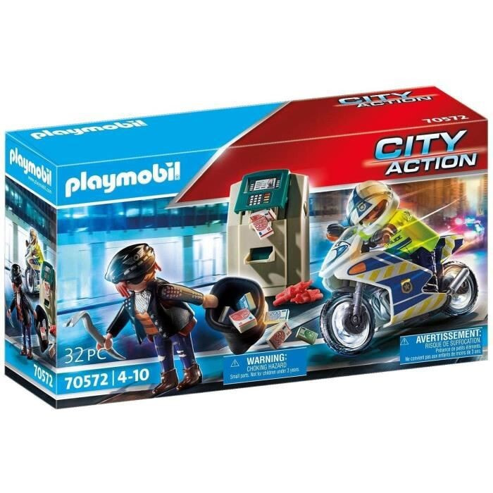 Игровой набор с элементами конструктора Playmobil City Action 70572 Погоня за грабителем