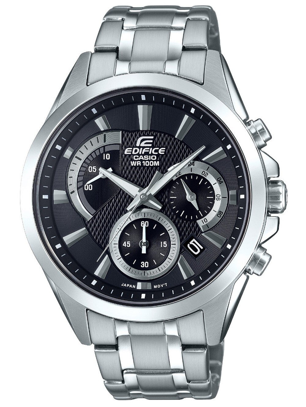 Мужские наручные часы с серебряным браслетом Casio EFV-580D-1AVUEF Edifice Chronograph 42mm 10ATM