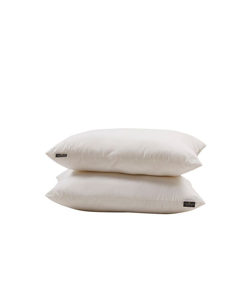 Farm to Home down Alternative 100% Cotton 2-Pack Pillow, Standard/Queen