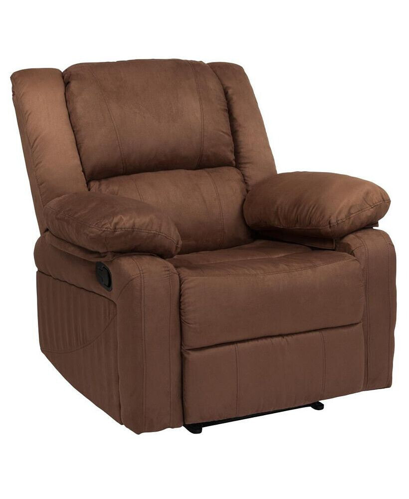 EMMA+OLIVER recliner With Bustle Back And Padded Arms