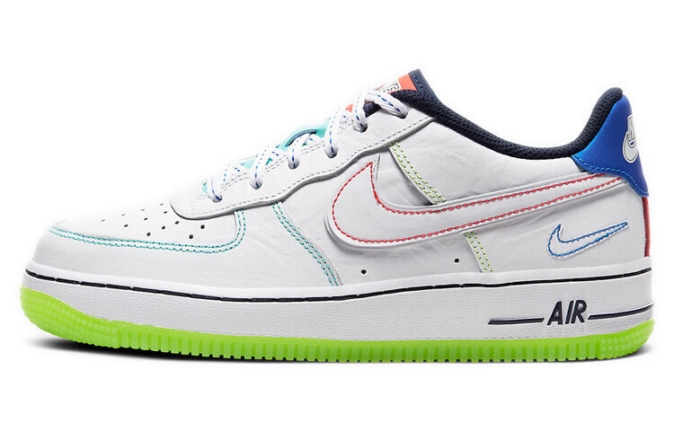 Nike Air Force 1 Low Outside The Lines 低帮 板鞋 GS 白绿 / Кроссовки Nike Air Force 1 Low Outside The Lines GS CV2421-100