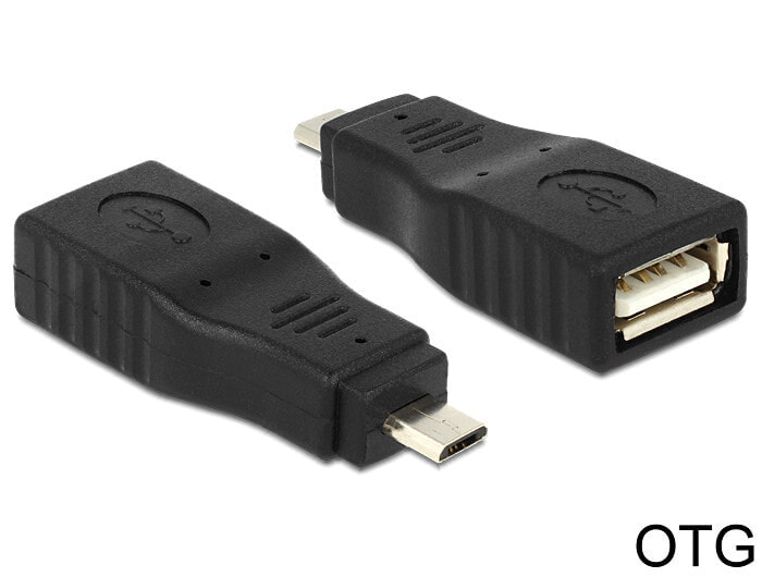 DeLOCK 65549 кабельный разъем/переходник Micro USB2.0-B USB2.0-A Черный