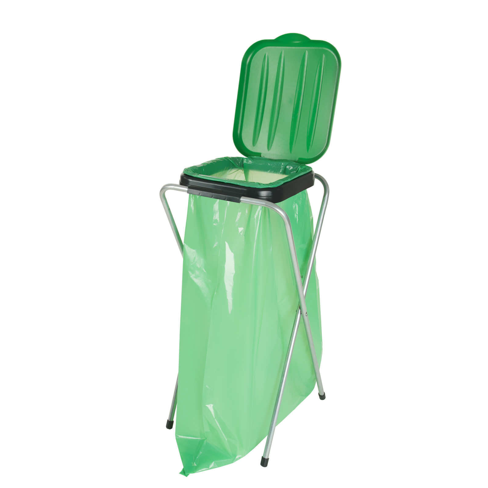 Stand catering for garbage bags 120L GREEN