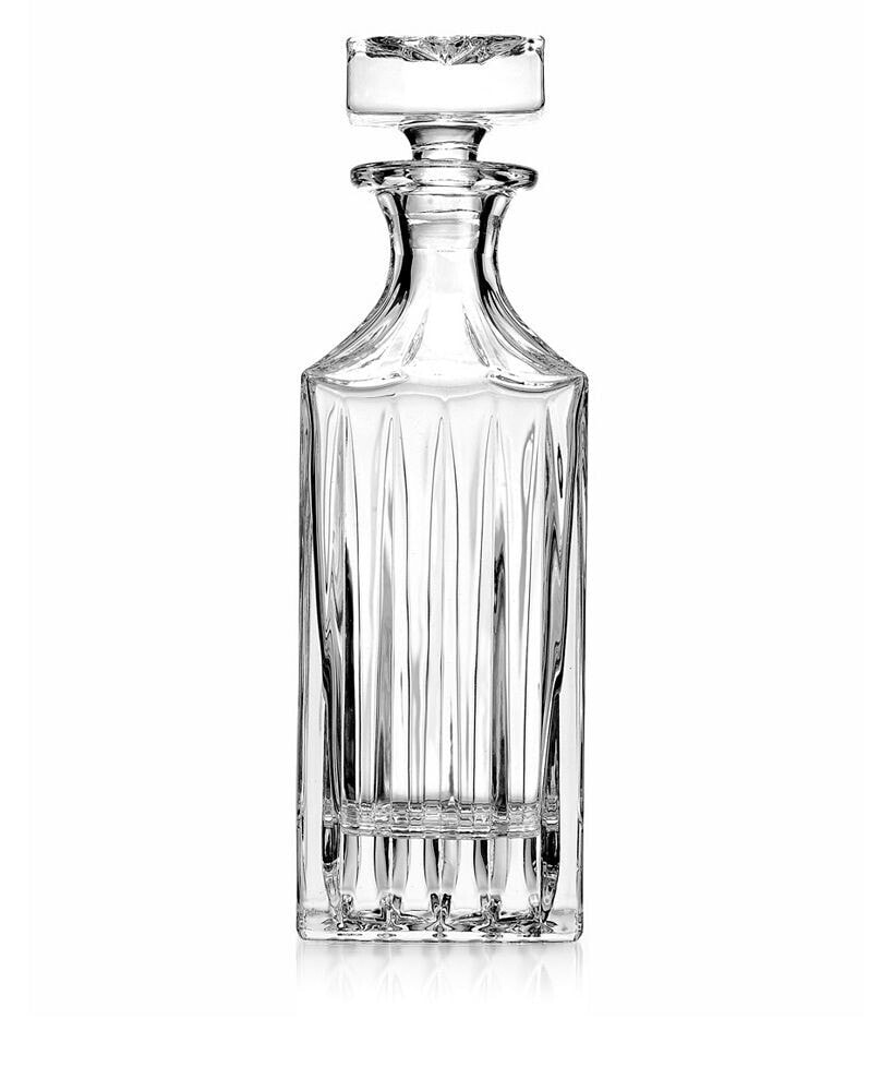 Godinger non Leaded Crystal Clean Cut Whiskey Decanter, 26 oz
