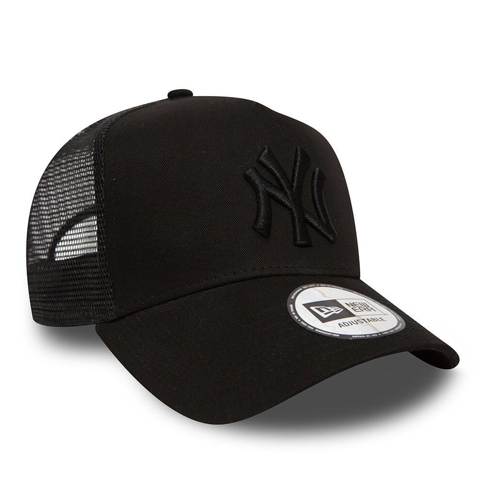 Мужская бейсболка бейсбольная черная с логотипом с сеткой New Era NY Yankees Clean