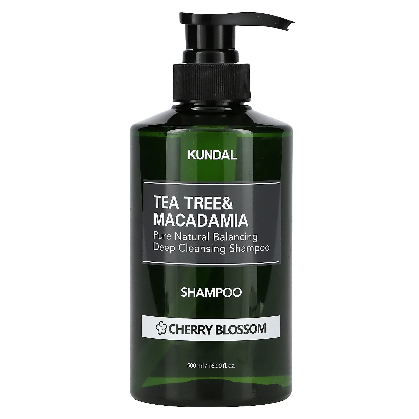 Кундал, Tea Tree & Macadamia, шампунь, вишневый цвет, 500 мл (16,9 жидк. Унции)