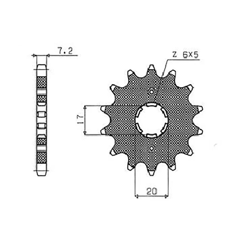 SUNSTAR SPROCKETS 428 Pitch 22215 Steel front sprocket