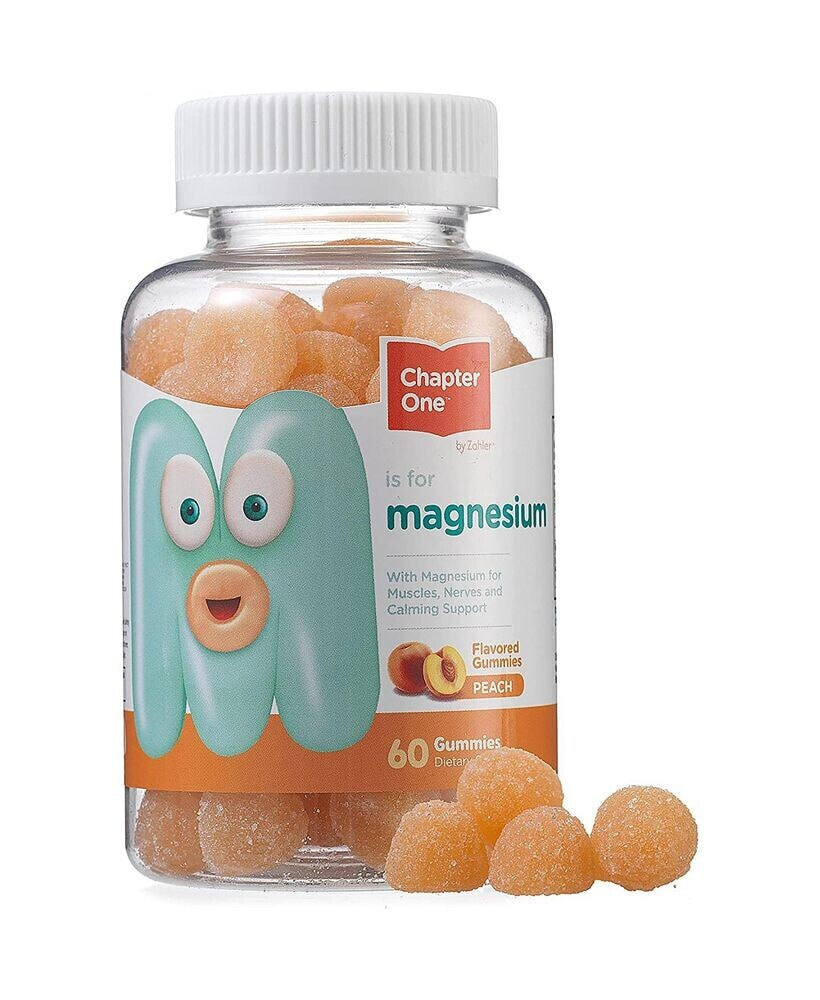 Zahler chapter One Peach Flavored Magnesium for Kids - 60 Flavored Gummies