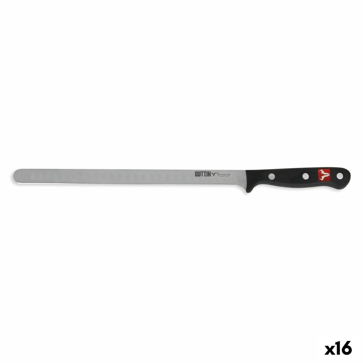 Ham knife Quttin Sybarite Black Silver 28 cm (16 Units)