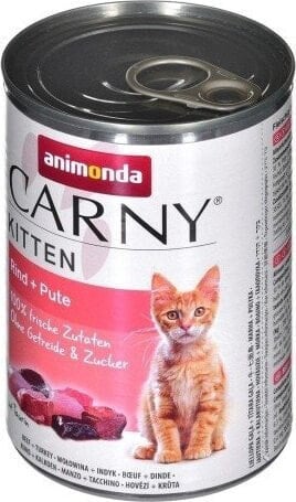 Animonda ANIMONDA Carny Kitten smak: wołowina i serca indyka 400g