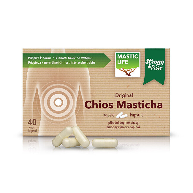 Mastic Life Chios Masticha Комплекс c мастикой хиос для поддержки пищеварения 40 капсул