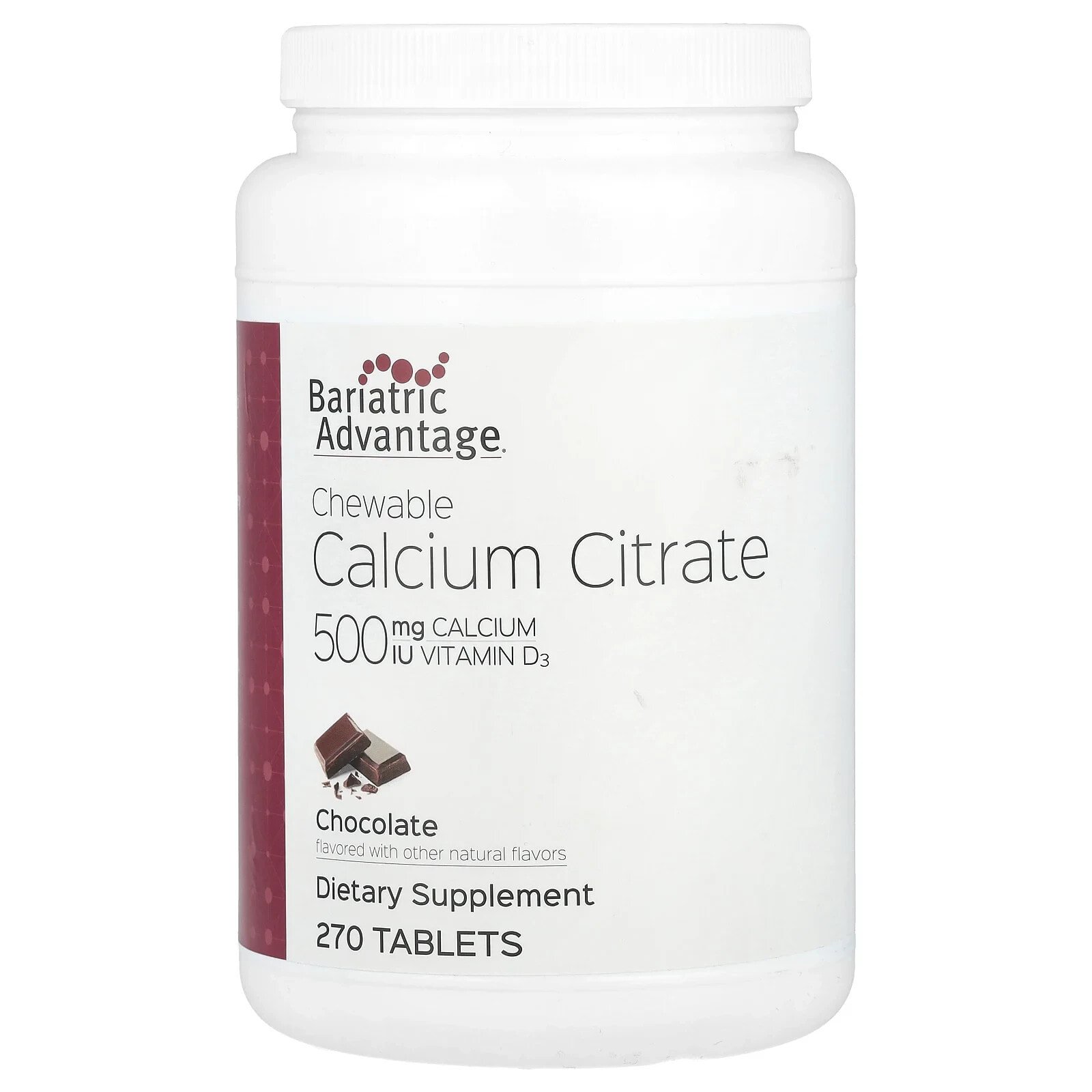 Chewable Calcium Citrate, Wild Cherry, 270 Tablets