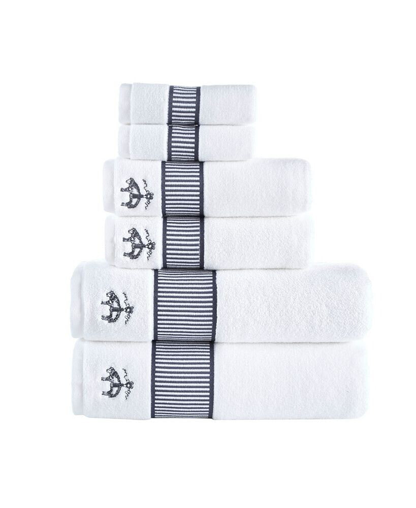 Brooks Brothers brooks Brothers Fancy Border 6 Piece Turkish Cotton Towel Set