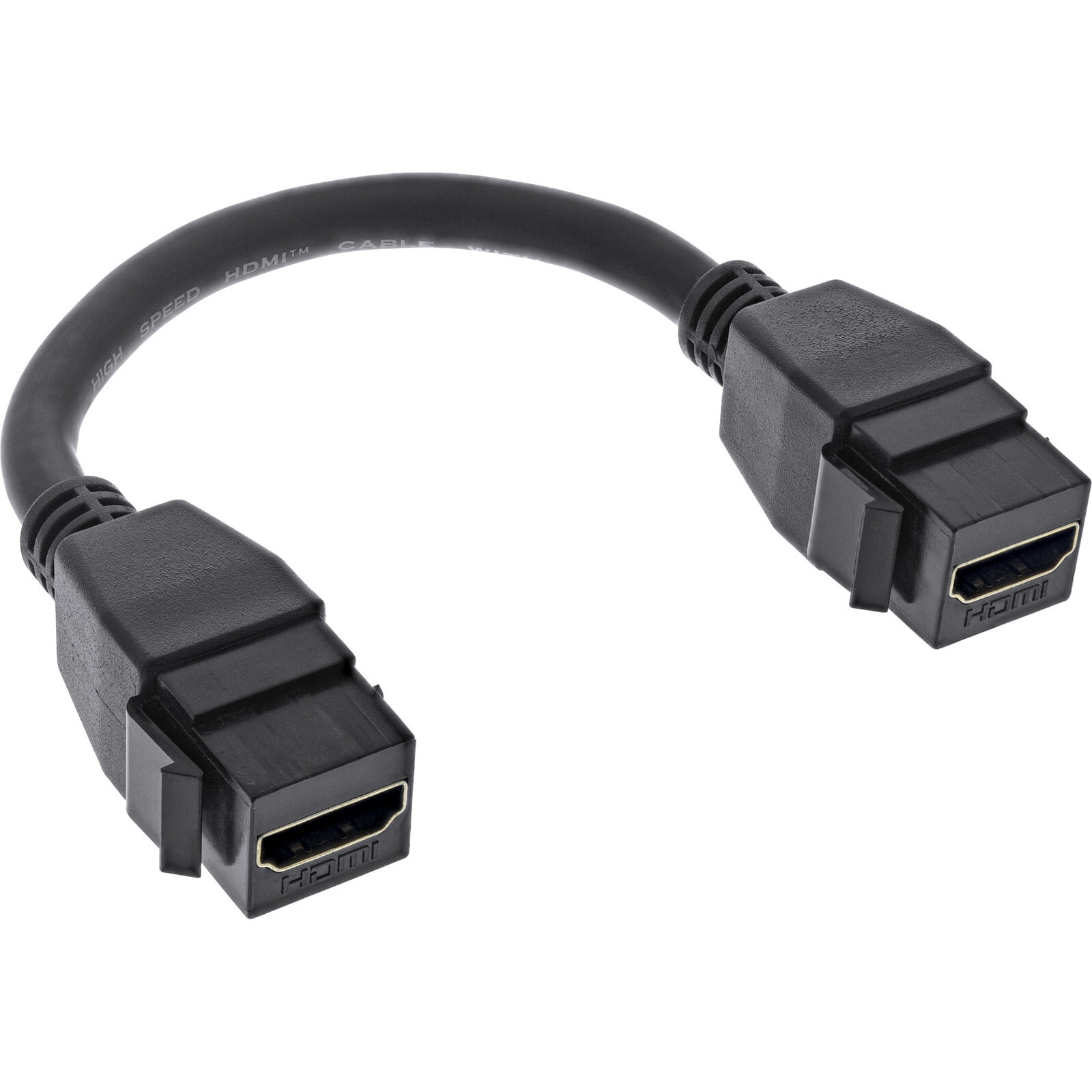 HDMI 2x Keystone cable 4K / 30Hz A socket / socket black 0.2m
