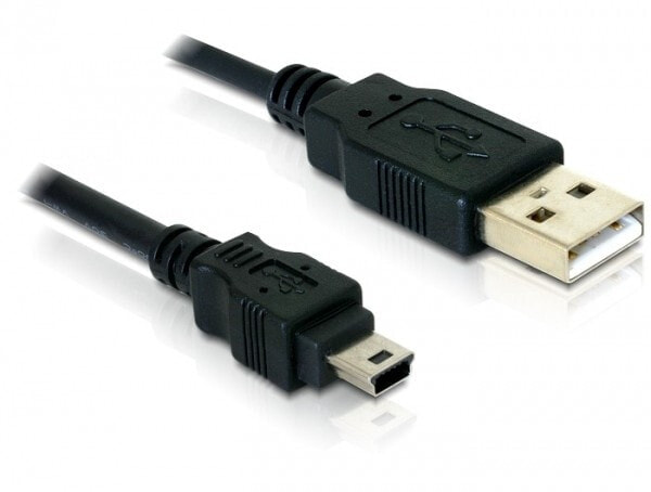DeLOCK 82252 USB кабель 1,5 m 2.0 USB A Mini-USB B Черный