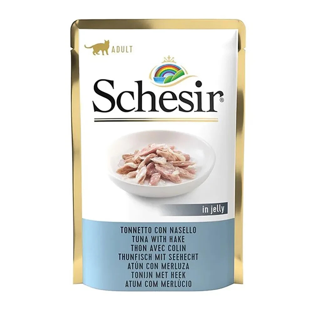 SCHESIR In jelly tuna with hake DLKAPFKAM0045 wet cat food 85g