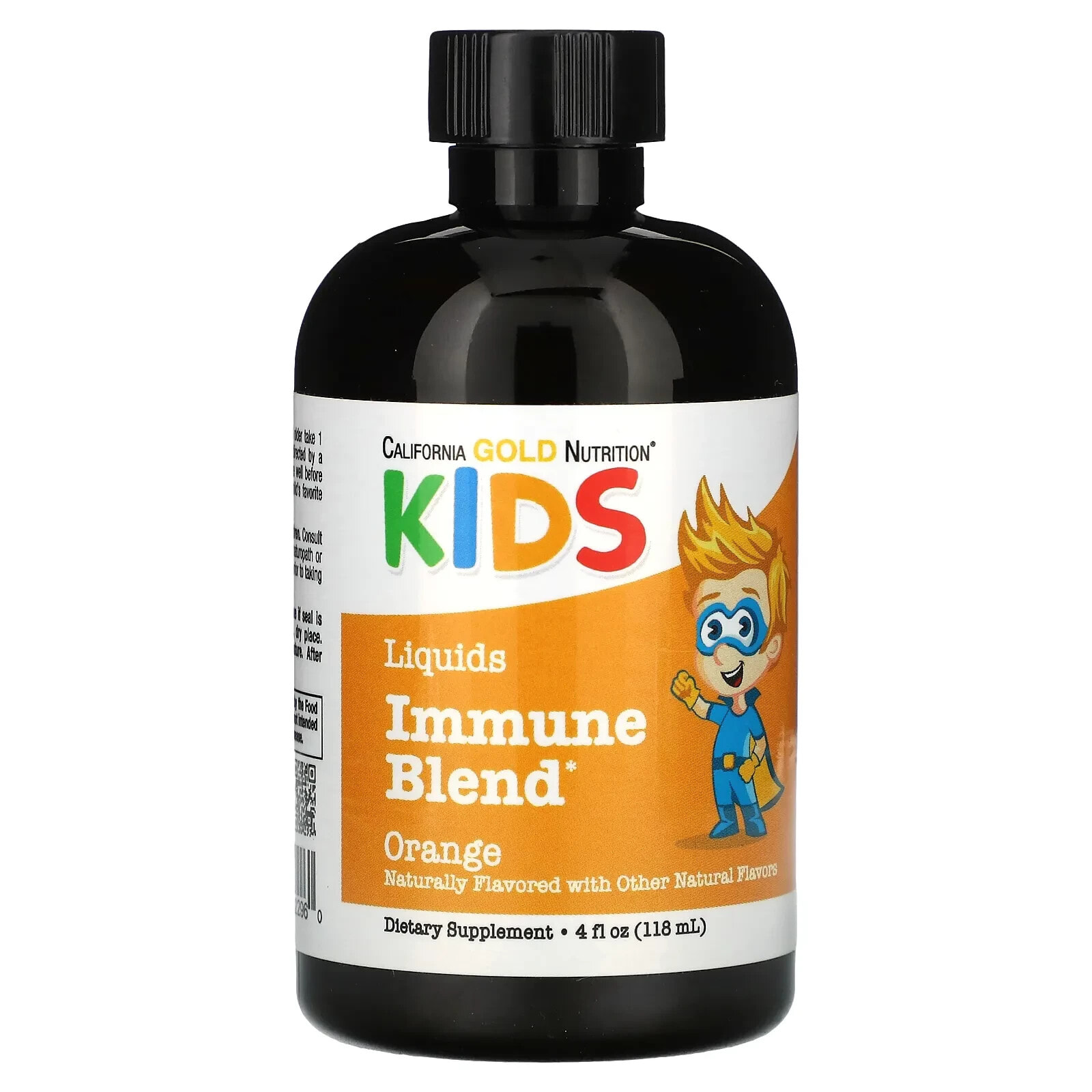 Liquid Immune Blend For Children, No Alcohol, Orange Flavor, 4 fl oz (118 ml)