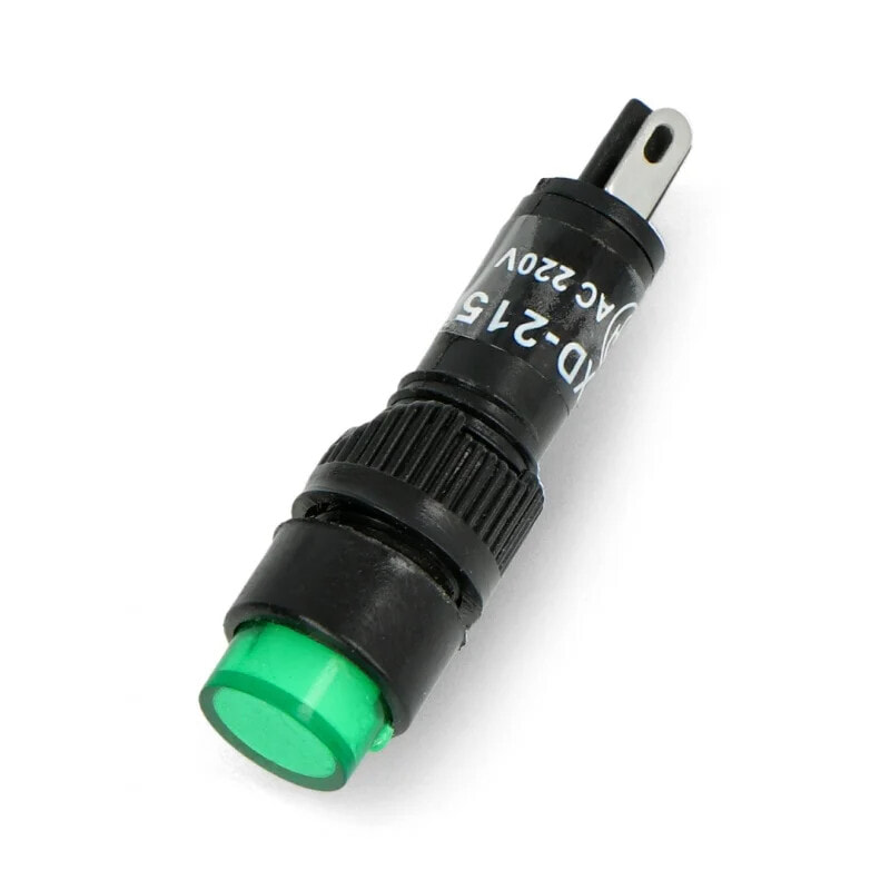 LED indicator 230V AC - 8mm - green