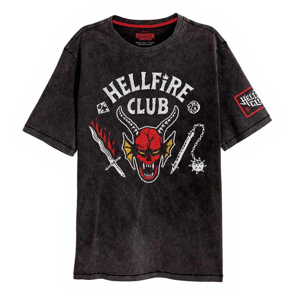 HEROES Official Stranger Things Hellfire Crest Short Sleeve T-Shirt