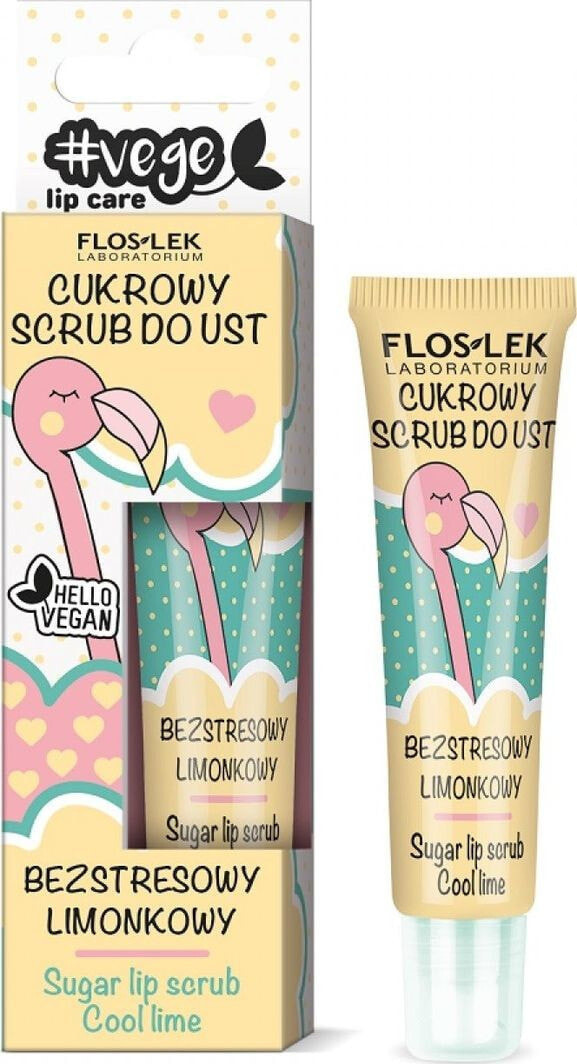 FLOSLEK Floslek Lip Care Vege Sugar Lip Scrub Stress-free Lime 14g