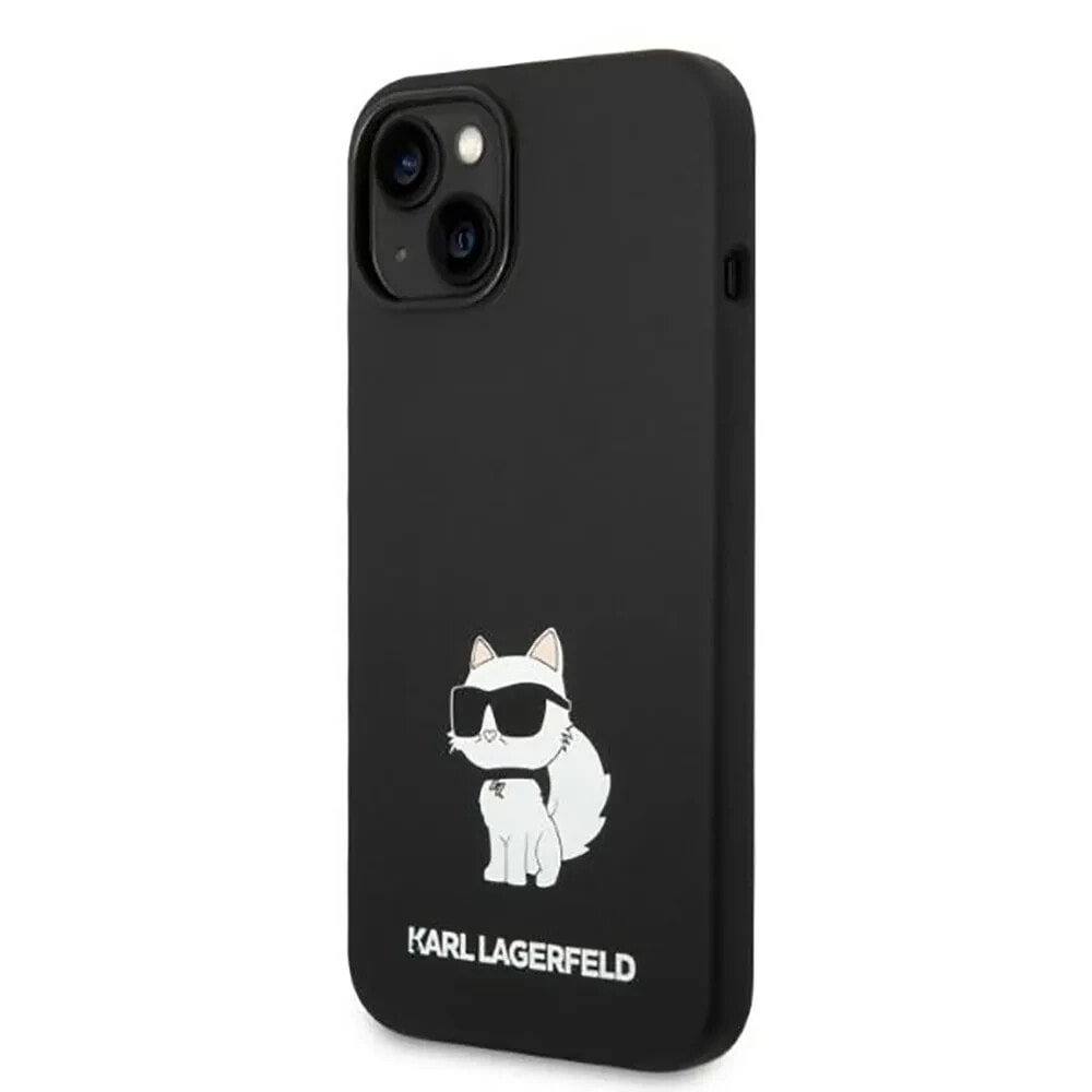 KARL LAGERFELD Klhmp14Msnchbck iPhone 14 Plus15 Plus 6.7 Silicone Choupette phone case