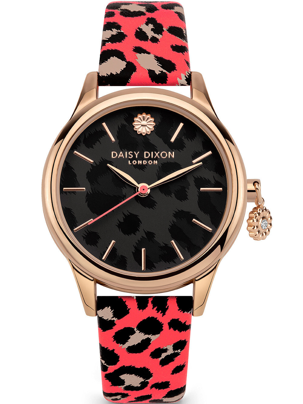 Женские наручные часы с красным кожаным ремешком Daisy Dixon DD187PB Lily ladies 35mm 3ATM