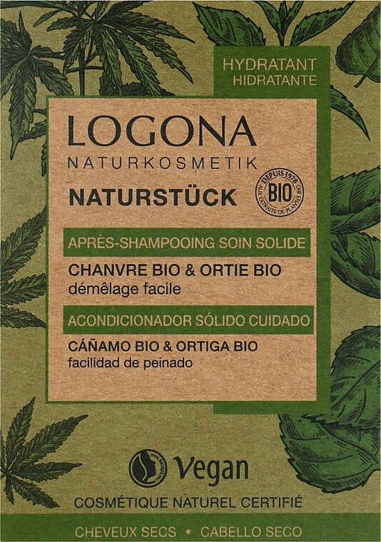 Fester Conditioner mit Hanf und Brennnessel - Logona Organic Hemp & Stinging Nettle Solid Conditioner