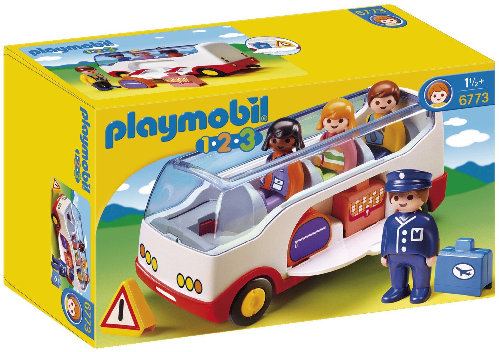 Игровой набор с элементами конструктора Playmobil 1.2.3 Шатл отеля ,6773