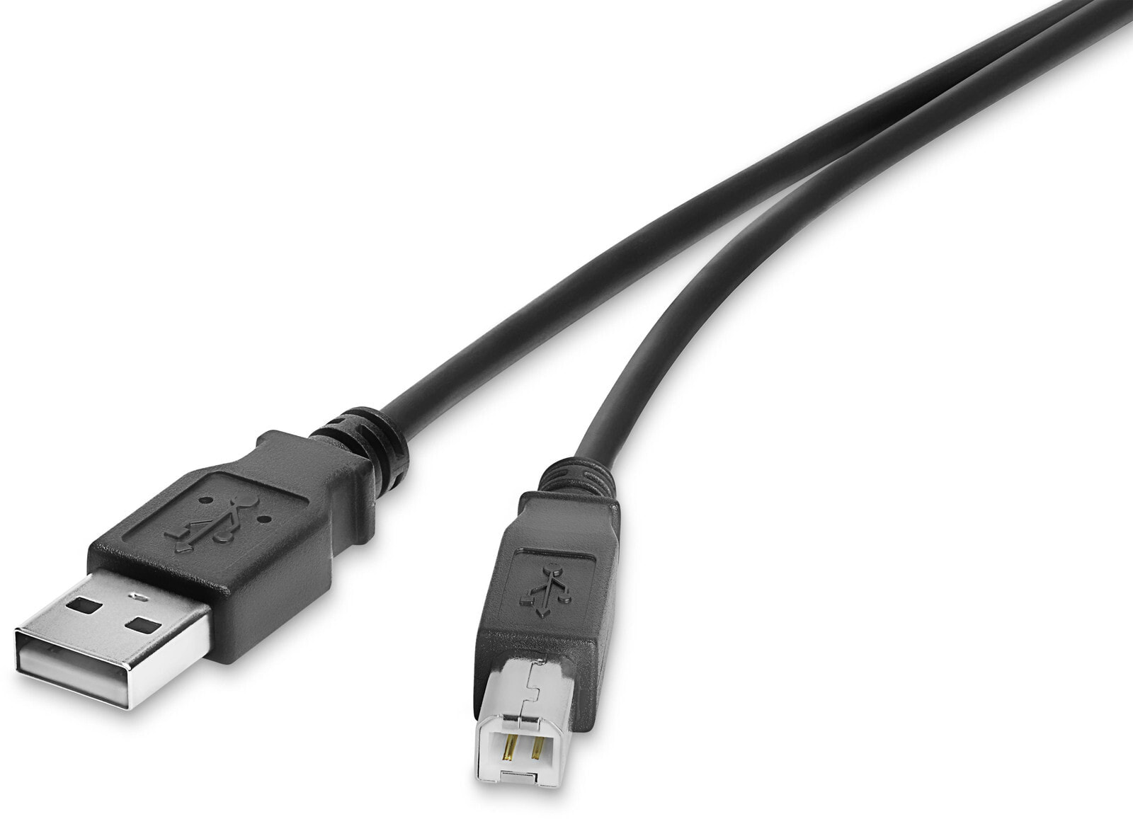 Компьютерный разъем или переходник Renkforce RF-4463067, 0.5 m, USB A, USB B, USB 2.0, 480 Mbit/s, Black