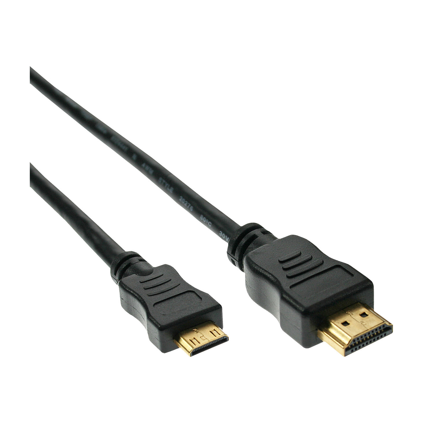 InLine 17454P HDMI кабель 0,5 m HDMI Тип A (Стандарт) HDMI Type C (Mini) Черный