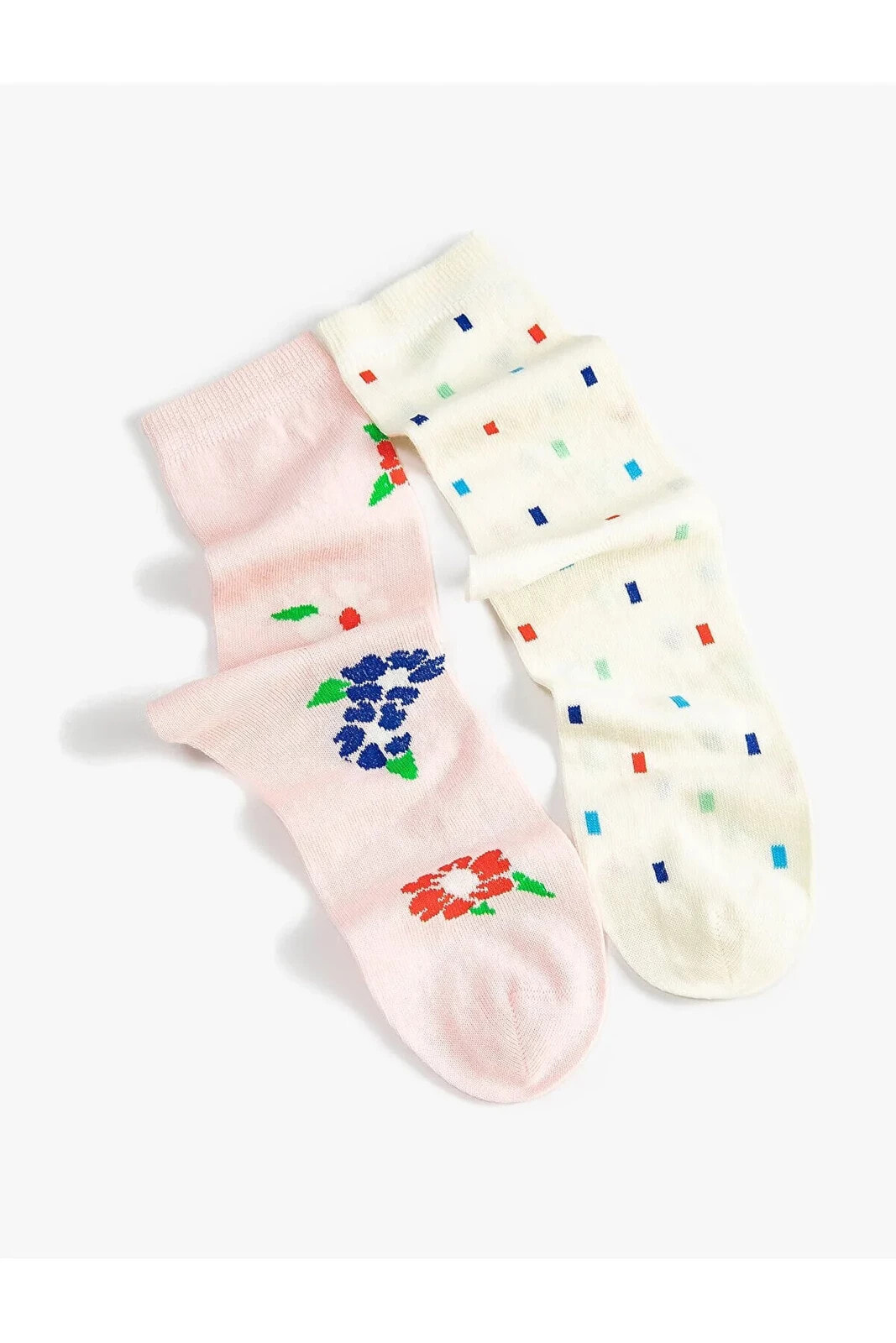 Çiçekli 2'li Soket Çorap Seti