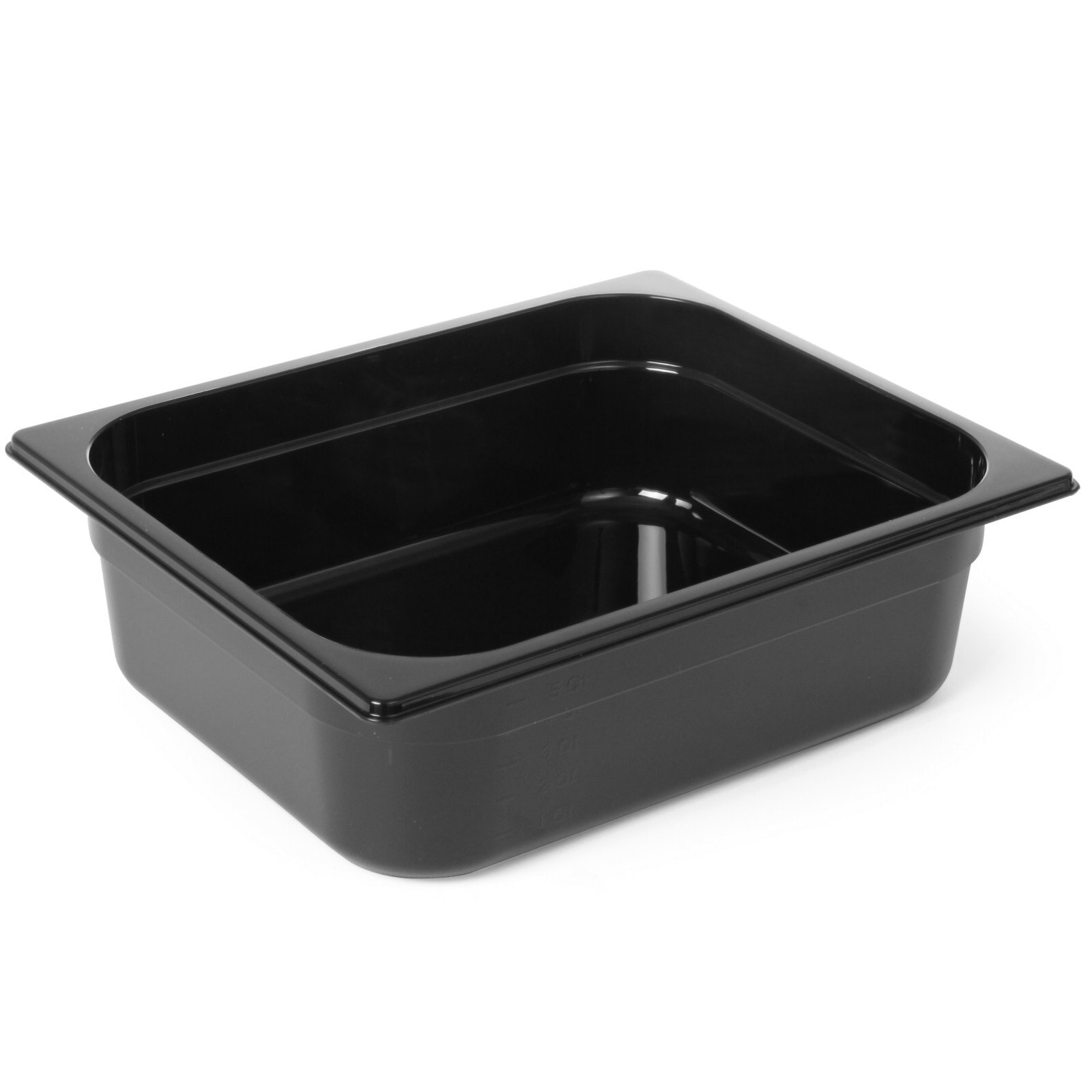 Gastronomy container GN 1/2, black polycarbonate 325x265x150mm 9.5L Hendi 862414