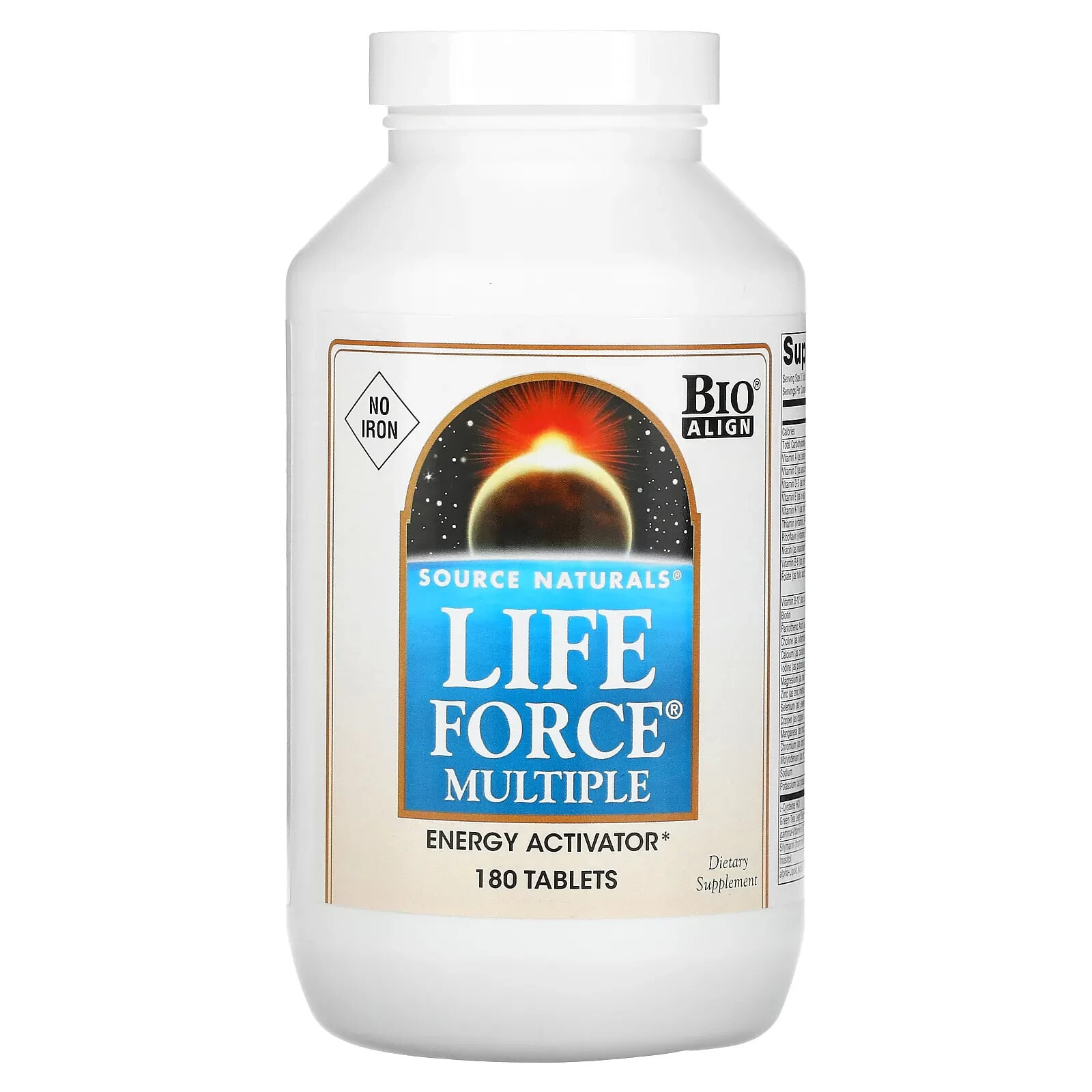 Source Naturals, Life Force Multiple, без железа, 180 таблеток