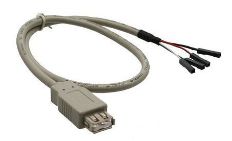 InLine 33440L USB кабель 0,4 m 2.0 USB A Серый