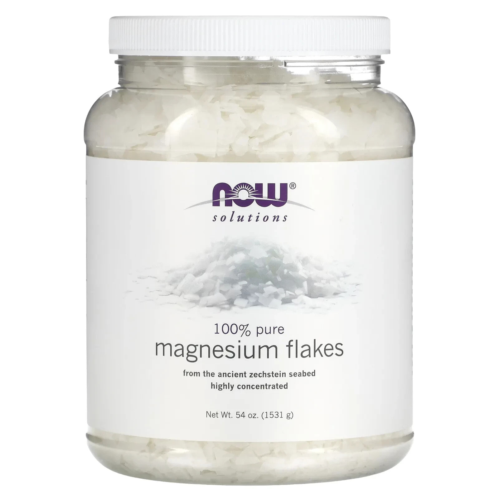 Solutions, Magnesium Flakes, 100% Pure, 54 oz (1531 g)