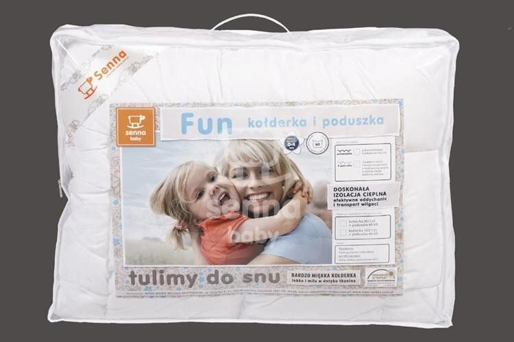 Покрывало, подушка, одеяло для малышей noname FUN-KOMPLET DZIECIĘCY 100X135+40X60