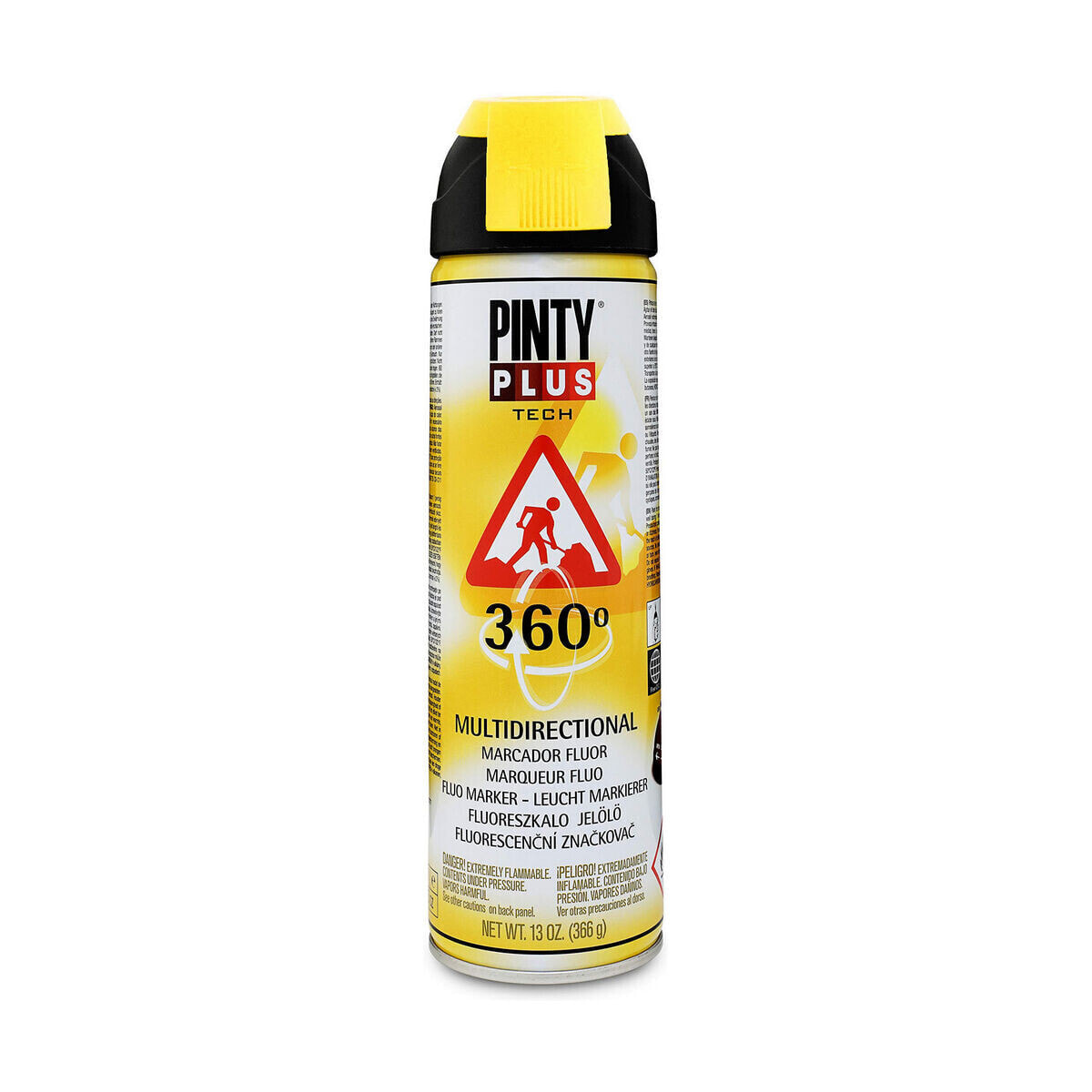 Аэрозольная краска Pintyplus Tech T146 360º Жёлтый 500 ml