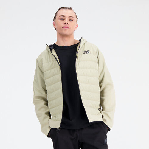 New Balance Men's R.W. Tech Fleece Hybrid Jacket Green Size S