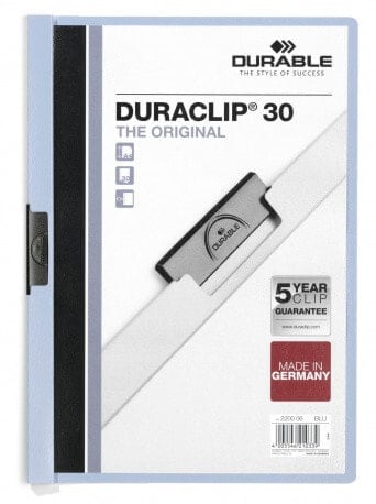 Durable Duraclip 30 обложка с зажимом ПВХ Светло-синий, Прозрачный 220006